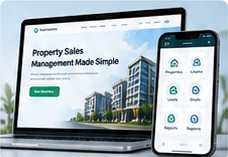 Real Estate Sales Management website and mobile app preview